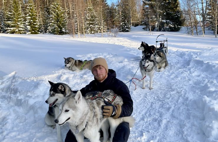 Charly Deparis, musher au Canada
