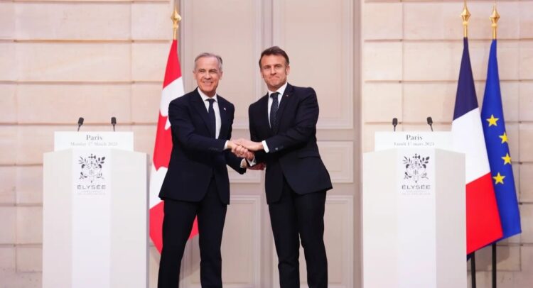 Mark Carney et Emmanuel Macron, le 17 mars 2024