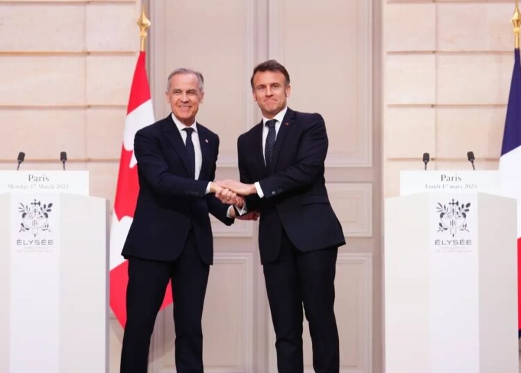 Mark Carney et Emmanuel Macron, le 17 mars 2024